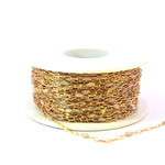 Load image into Gallery viewer, V295OP1GF. 14K Gold Filled Golden Shade Opal Enamel Chain with Paperclip and Diamond Cut Marina Links