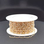 Load image into Gallery viewer, V288TT. Gold Filled with Sterling Silver Beads Satellite Chain