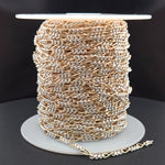 Load image into Gallery viewer, XM/3831C. 14K Gold Filled & Sterling Silver Figaro Link Chain – Long Gold, Short Silver Pattern
