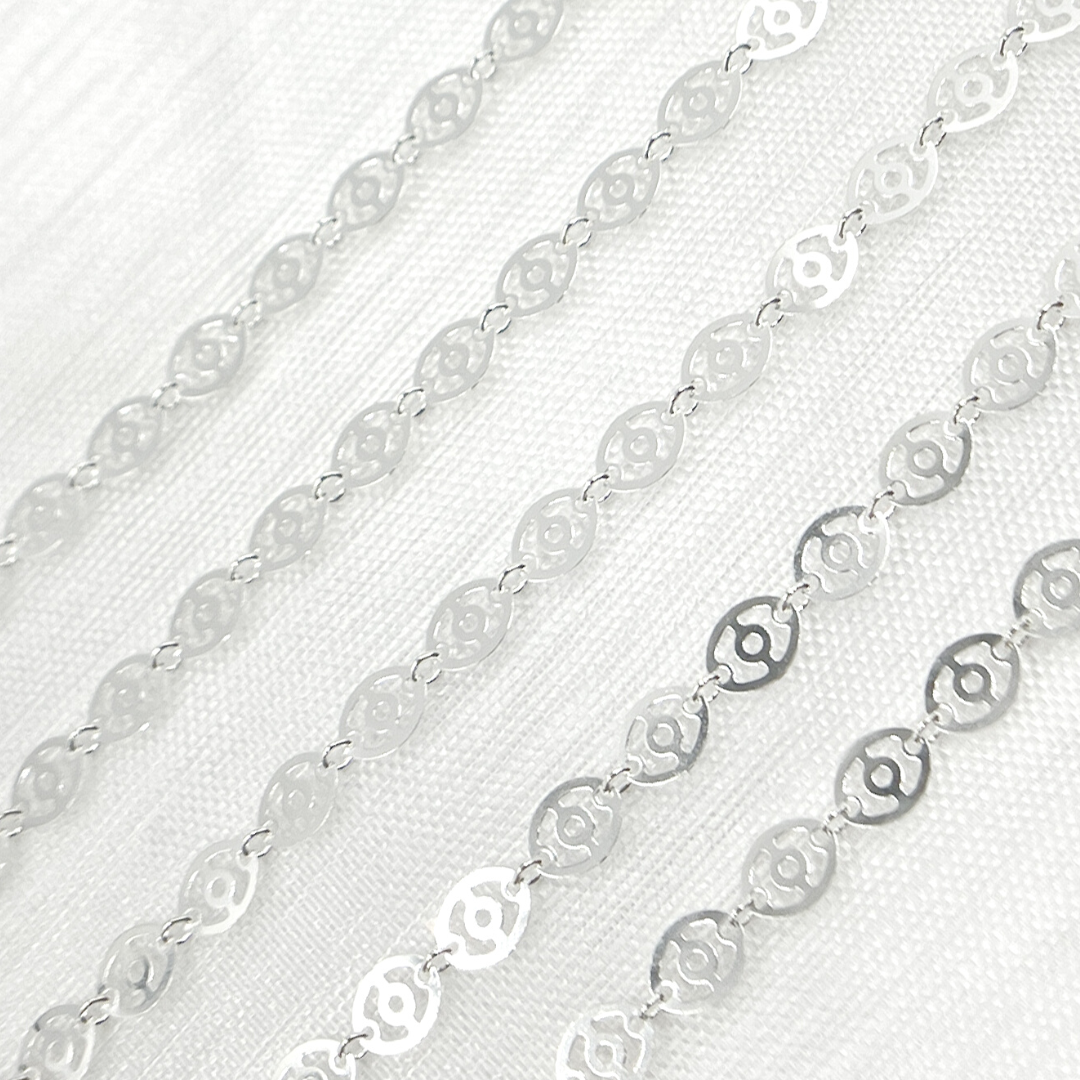 925 Sterling Silver Oval Pattern Chain. V16SS