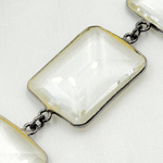 Load image into Gallery viewer, Crystal Large Rectangle Shape Bezel Oxidized Wire Chain. CR5