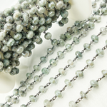 Load image into Gallery viewer, Coated Quartz Round Shape Oxidized Wire Chain. CQU4
