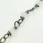 Load image into Gallery viewer, White Zircon Oxidized Wire Chain. NZ2
