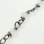 Load image into Gallery viewer, White Zircon Oxidized Wire Chain. NZ2