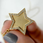 Load image into Gallery viewer, 14K Solid Gold Diamonds Star Charm. GDP69