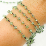 Load image into Gallery viewer, Green Kyanite Oxidized Wire Chain.