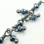 Load image into Gallery viewer, Hematite Cluster Dangle Oxidized Wire Chain. HEM4
