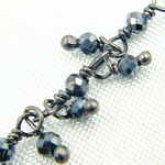 Load image into Gallery viewer, Hematite Cluster Dangle Oxidized Wire Chain. HEM4