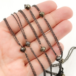 Load image into Gallery viewer, Pyrite Double Oxidized Connected Wire Chain. PYR21