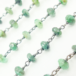 Load image into Gallery viewer, Emerald Oxidized Wire Chain. EME6
