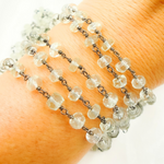 Load image into Gallery viewer, Green Amethyst Oxidized Wire Chain