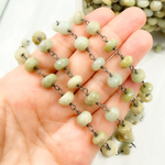 Load image into Gallery viewer, Coated Cats Eye Oxidized Wire Chain. CAT10