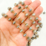 Load image into Gallery viewer, Coated Dot Quartz Gold Plated Wire Chain. CDQ2