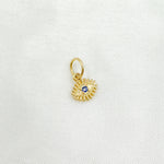 Load image into Gallery viewer, GDP264. 14K Solid Gold Diamond Evil Eye Charm