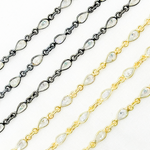 Load image into Gallery viewer, Cubic Zirconia Pear Shape Connected Chain. CZ29
