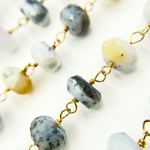 Load image into Gallery viewer, Dendrite Opal Gold Plated Wire Chain. DEN7