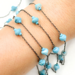 Load image into Gallery viewer, Turquoise Oxidized Connected Wire Chain. TRQ15