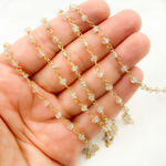 Load image into Gallery viewer, Natural Zircon Gold Plated Wire Chain. NZ3