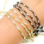 Load image into Gallery viewer, Cubic Zirconia Pear Shape Connected Chain. CZ29