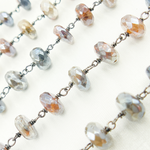 Load image into Gallery viewer, Coated Cats Eye Oxidized Wire Chain. CAT9