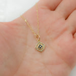 Load image into Gallery viewer, GDP387. 14K Solid Gold Diamond Charm with Gemstones