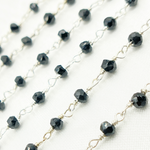 Load image into Gallery viewer, Buy Black Spinel Sterling Silver Wire Chain