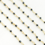 Load image into Gallery viewer, Hematite Gold Plated Wire Chain. HEM7
