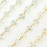 Load image into Gallery viewer, Crystal Round Shape Gold Plated Wire Chain. CR24