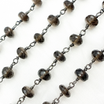 Load image into Gallery viewer, Smoky Quartz Oxidized Wire Chain. SMQ15
