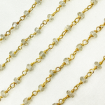 Load image into Gallery viewer, Natural Zircon Gold Plated Wire Chain. NZ3
