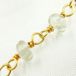 Load image into Gallery viewer, Green Amethyst Gold Plated Wire Chain. GME1
