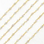 Load image into Gallery viewer, Labradorite Gold Plated Wire Chain. LAB44
