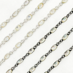 Load image into Gallery viewer, Cubic Zirconia Small Oval Shape Connected Chain. CZ31
