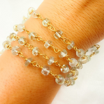 Load image into Gallery viewer, Green Amethyst Gold Plated Wire Chain