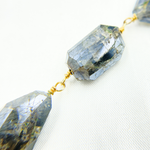 Load image into Gallery viewer, Coated Labradorite Organic Shape Gold Plated Wire Chain. CLB1
