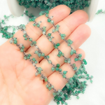 Load image into Gallery viewer, Green Onyx Cluster Dangle Oxidized Wire Chain.