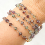 Load image into Gallery viewer, Multi Sapphire Tunduru Oxidized Wire Chain. MSA8