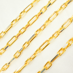 Load image into Gallery viewer, Gold Plated 925 Sterling Silver Diamond Cut Paperclip Chain. Z67GS
