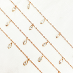 Load image into Gallery viewer, Cubic Zirconia Marquise Shape Dangle Chain. CZ4