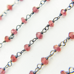 Load image into Gallery viewer, Garnet Oxidized Wire Chain. GAR1