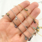 Load image into Gallery viewer, Multi Color Cubic Zirconia Marquise Shape Dangle Chain. CZ40