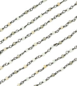Load image into Gallery viewer, Multi Moon Stone Wire Wrap Chain.