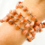 Load image into Gallery viewer, Sunstone Oxidized Wire Chain. SNS5