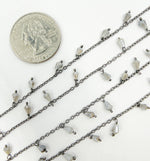Load image into Gallery viewer, Coated Labradorite Dangle Chain. CLB23