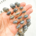 Load image into Gallery viewer, Coated Labradorite Faceted Rondel Gold Plated Wire Chain. CLB34