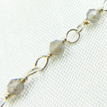 Load image into Gallery viewer, Coated Grey Moonstone 925 Sterling Silver Wire Chain. CMS86