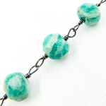 Load image into Gallery viewer, Amazonite Oxidized Wire Chain. AMZ22
