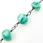 Load image into Gallery viewer, Amazonite Oxidized Wire Chain. AMZ22