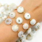 Load image into Gallery viewer, Solar Quartz Coin Shape Gold Plated Wire Chain.