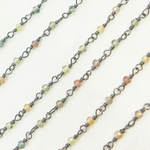 Load image into Gallery viewer, Multi Sapphire Oxidized Wire Chain. MSA18